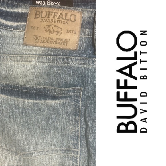 ‘RARE” Buffalo David Bitton Light Blue Men's Jeans 34/32 - Picture 4 of 9